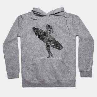 Surfer girl black and white Hoodie